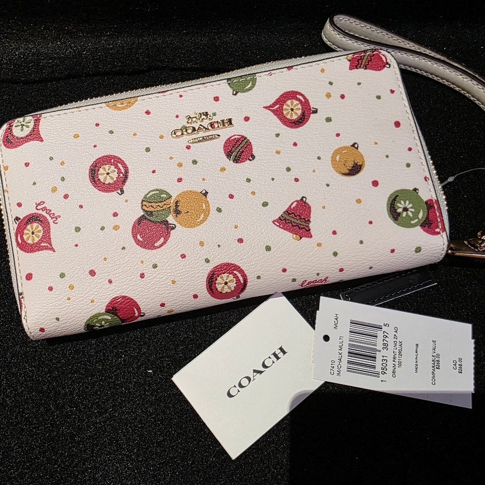 Coach Multicolor Fruit Print Wristlet